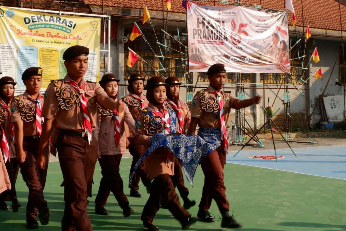 MAN Kota Pasuruan Peringati Hari Pramuka, Mantapkan Langkah Dukung Swasembada Pangan